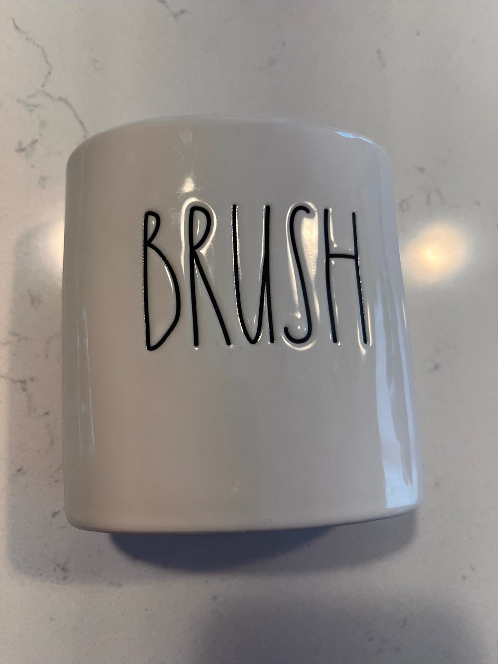 Rae Dunn Toothbrush Holder w/ Word “BRUSH” on Front Side